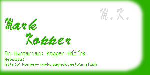 mark kopper business card